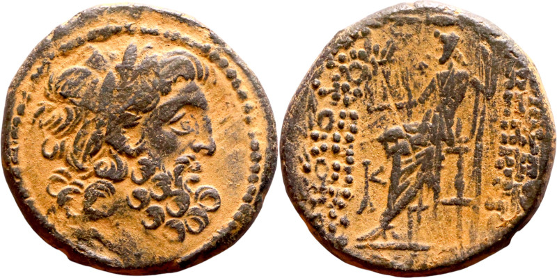 SYRIA. Antioch. Civic issue (100-1 BC). AE bronze. Obv: laureate head of Zeus, r...