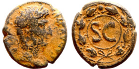 Avgustus  (27 BC  – 14) Syria, Antioch. Obverse: Bust of Emperor. Reverse: Large S C
