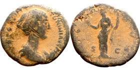 Faustina minro (Wife of Marcus Aurelius.) Bronze  Dupondius