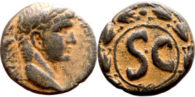 Claudius ( 41 – 54) Syria: Antioch. Obv: Bust of Emperor. Rev: Large S C
