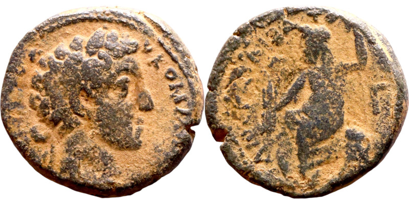 Marcus Aurelius (161-180) bronze. Obv: Bust of emperor. Rev: Jupiter seated on t...