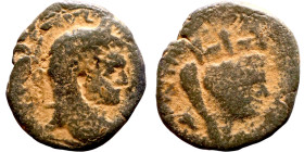 Caracalla (211-217) Mesopotamia: Edessa: Obv: Bust of Emperor. Rev: bust of Tyche