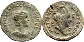 Otacilia Severa (Wife of PhilipI I) Syria: Antioch. Obv: Bust of Empress. Rev: Bust of Tyche