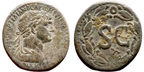 Trajan (98 – 117) Syria, Antioch. Obverse: Bust of Emperor. Reverse: Large S C