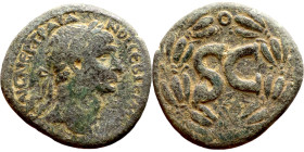 Trajan (98 – 117) Syria, Antioch. Obverse: Bust of Emperor. Reverse: Large S C