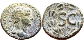 Trajan (98 – 117) Syria, Antioch. Obverse: Bust of Emperor. Reverse: Large S C