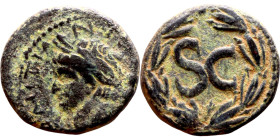 Domitian (81-96) Syria, Antioch. Obverse: Bust of Emperor. Reverse: Large S C