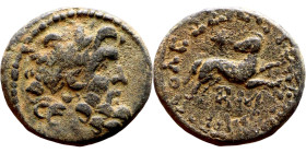 SYRIA. Antioch. Pseudoautonomous (time of Augustus, year 44 = 13/14 AD). AE bronze. Obv.: laureate head of Zeus, right. Rev.: ΕΠΙ ΣΙΛΑΝΟΥ ΑΝΤΙΟΧΕΩΝ, Δ...