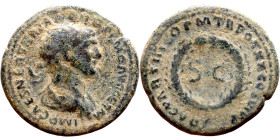 Trajan (98 – 117) Syria, Antioch. Obverse: Bust of Emperor. Reverse: Large S C