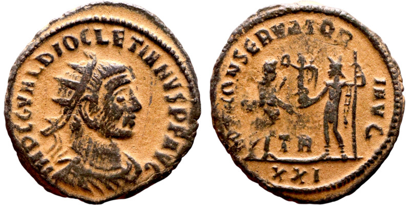 Diocletian (284-294 AD). Antoninianus. Obverse: IMP C C VAL DIOCLETIANVS AVG Bus...