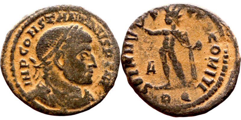 Constantinus I (307-337 AD). Follis. Obv: IMP CONSTANTINVS PF AVG. laureate bust...