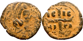 Anonymous Follis attributed to Michael IV(1034-1041). Obverse: +ЄMMA-NOVH Nimbate Christ Antiphonetes standing facing Reverse: Large cross IC-XC / NI-...