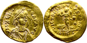 ★ Gold ★

ZenoI (474-491) Tremissis. Obverse: DN ZENO PERP AVG. Diademed bust. Reverse: VICTORIA AVGVSTORVM, Victory standing right, head left, holdin...