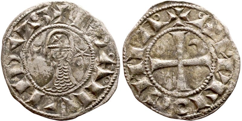 Principality of Antioch. Bohemond III (1163-1201) Denier. Antioch. Obverse: BOAИ...