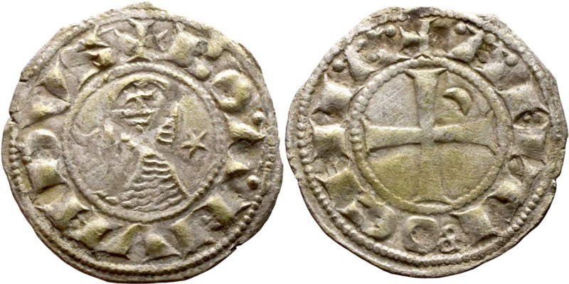 Principality of Antioch. Bohemond III (1163-1201) Denier. Antioch. Obverse: BOAИ...