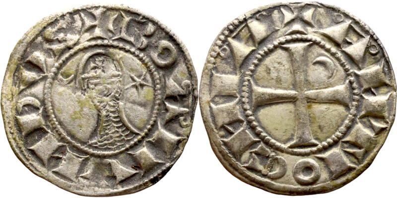 Principality of Antioch. Bohemond III (1163-1201) Denier. Antioch. Obverse: BOAИ...