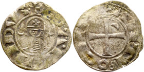 Principality of Antioch. Bohemond III (1163-1201) Denier. Antioch. Obverse: BOAИVHDVS, helmeted and mailed head left; crescent before, star behind Rev...