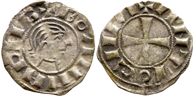 Principality of Antioch. Bohemond III (1163-1201) Denier. Antioch. Obverse: +BOA...