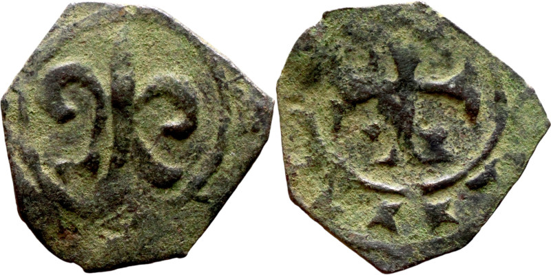 Middle Ages (X-XV century) Bronze Coin

15mm 0.62g