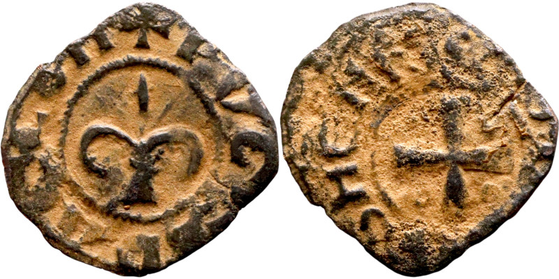 Middle Ages (X-XV century) Bronze Coin

16mm 0.73g

Artificial sand patina