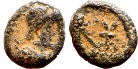Anastasius 491-518. Nummus. Obverse: DN ANASTASIVS PP AVG. Diademed bust. Obverse: Monogram