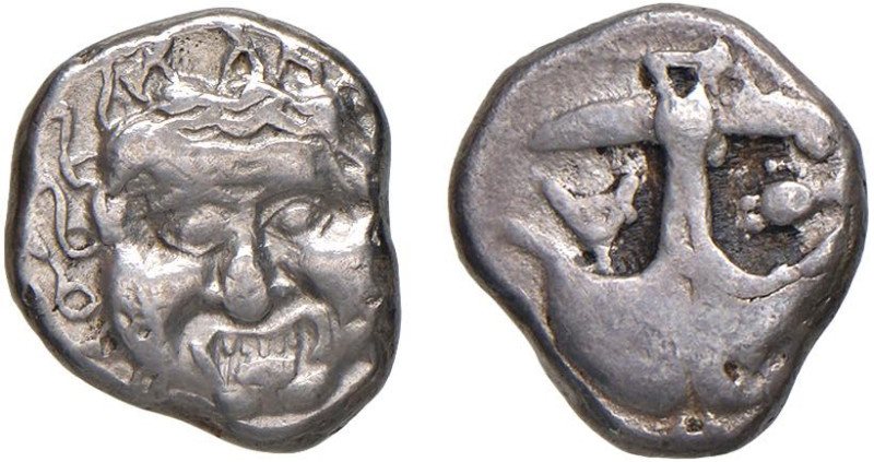 THRACIA - APOLLONIA PONTICA (fine IV sec. a.C.) DRACMA gr. 3,3 - D/Gorgone R/Anc...