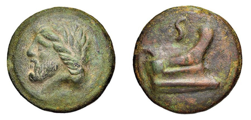 LATIUM - ROMA - SERIE GIANO / PRORA A DESTRA (circa 225-217 a.C.) SEMISSE gr.112...