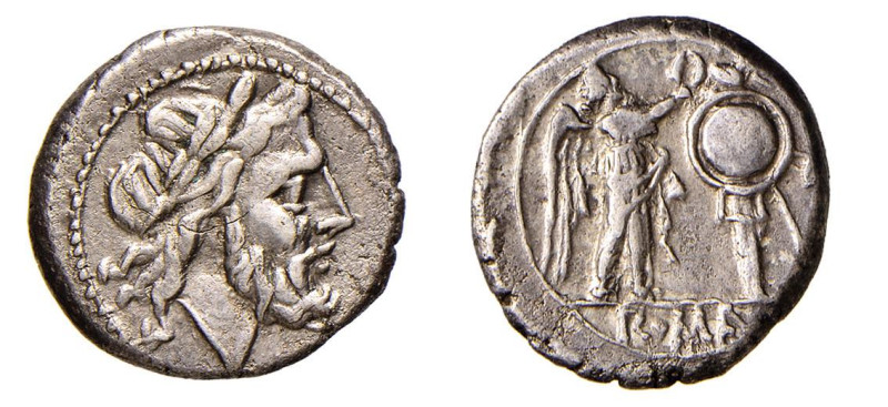 ROMA - ANONIME (dopo il 211 a.C.) VITTORIATO - D/Testa laureata di Giove a d. R/...