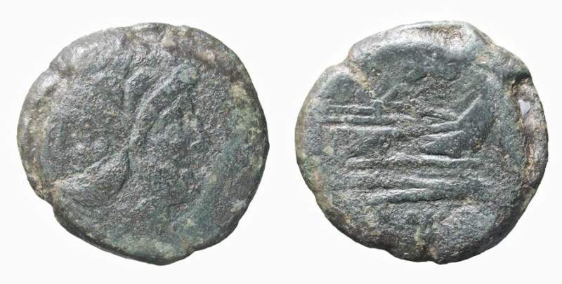 ROMA - ANONIME (179-170 a.C.) SERIE DELLA MOSCA - ASSE gr. 34,2 - D/Giano bifron...