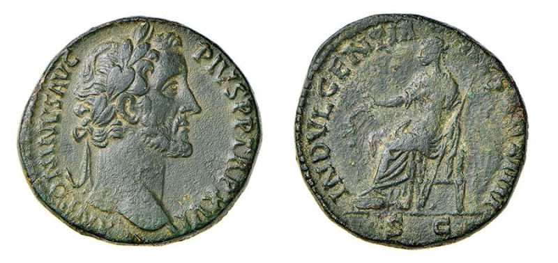 ANTONINO PIO (138-161) SESTERZIO gr.27,5 - D/Busto laureato a d. ANTONINVS AVG -...