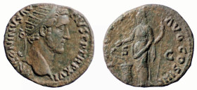 ANTONINO PIO (138-161) DUPONDIO - D/Testa laureata a d. ANTONINVS AVG PIVS P P TR P XVI R/La Salus stante a s. nutre il serpente SALVS AVG COS IIII - ...