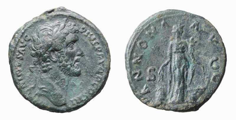 ANTONINO PIO (138-161) ASSE - D/Testa laureata a d. ANTONINVS AVG PIVS P P TR P ...