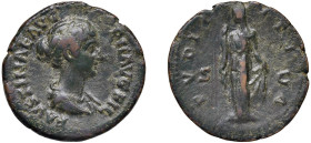 FAUSTINA FIGLIA (†175) Moglie di Marcaurelio - ASSE gr.8,4 - D/Busto drappeggiato a d. FAVSTINAE AVG PII AVG FIL R/La Pudicitia in piedi a s. - Ae - R...