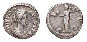 CRISPINA (177-192) Moglie di Commodo - DENARIO - D/Busto drappeggiato a d. CRISPINA AVGVSTA R/Venere stante a d. VENVS - Ar - RIC 286a BB