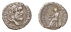 PERTINACE (193) DENARIO gr.3,1 - D/Busto laureato a d. IMP CAES P HELV PERTIN AVG, R/Ops seduta a s. con spiga di grano OPI DIVIN TR P COS II - Ar - C...