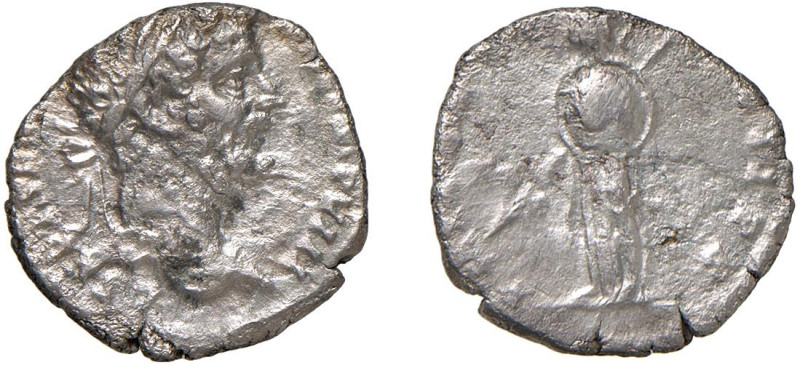 SETTIMIO SEVERO (193-211) DENARIO - D/Busto laureato a d. R/Minerva stante a s. ...