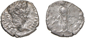 SETTIMIO SEVERO (193-211) DENARIO - D/Busto laureato a d. R/Minerva stante a s. con lancia e scudo. - Ar - RIC 49 qBB