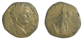 SETTIMIO SEVERO (193-211) SESTERZIO gr.22,9 - D/Busto laureato a d. LSEPT SEV PERT AVG IMP VIII R/La Fortuna stante a s. con timone e cornucopia - Ae ...