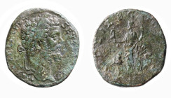SETTIMIO SEVERO (193-211) SESTERZIO gr.23,7 - D/Testa laureata a d. IMP CAES L SEPT SEV PERT AVG R/Fides in piedi a sinistra, con la Vittoria e lo ste...