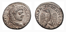 CARACALLA - SYRIA (198-217) TETRADRAMMA gr. 14,7 - Zecca Laodicea in Syria - D/Busto laureato a d. AVTKMAANTONEINOCCE R/Aquila spiegata rivolta a s. t...