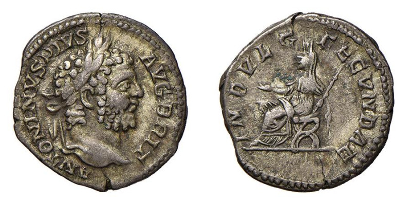 CARACALLA (198-217) DENARIO - D/Testa laureata a d. ANTONINVS PIVS AVG BRIT R/L'...