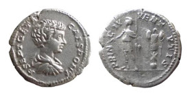 GETA (198-212) DENARIO - D/Busto giovanile a d. L SEPTIMIVS GETA CAES PONT R/L'Imperatore stante a s. con scettro e dietro il trofeo PRINC IVV ENTVT I...