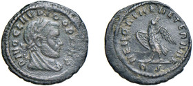 CLAUDIO II (268-270) DIVO CLAUDIUS - FOLLIS 317-8 Zecca Roma - D/Busto velato e laureato a d. DIVO CLAVDIO OPT IMP R/Aquila stante a s. guarda a d. ME...
