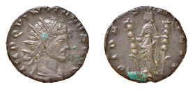QUINTILLO (270) ANTONINIANO - D/Busto radiato e drappeggiato a d. IMP QVINTILLVS AVG R/La Fides stante a s. con due insegne. FIDES MILIT Sotto: S - Mi...