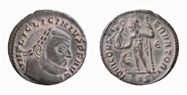 LICINIO I (313-315) FOLLIS - Zecca Siscia - D/Testa laureata a d. IMP. LIC. LICINIVS P. F. AVG R/Giove stante a s. regge la vittoria con la mano destr...