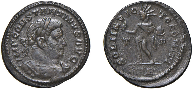 COSTANTINO I (306-337) FOLLIS 313-5 - Zecca Treviri - D/Busto a d. laureato e co...