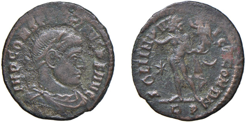 COSTANTINO I (306-337) FOLLIS 316 - Zecca Roma - D/Busto laureato a d.,drappeggi...