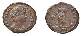 ELENA Madre di Constantino I - CENTENIONALE - Zecca Constantinopoli - D/Busto drappeggiato e diademato a d. FL IVL HELENAE AVG R/La Pace stante a s. c...