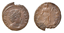 ELENA Madre di Constantino I - CENTENIONALE - Zecca Treviri - D/Busto drappeggiato e diademato a d. FL IVL HE LENAE AVG R/La Pax stante con ramoscello...