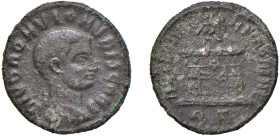 ROMOLO Cesare - Figlio di Massenzio (306-312) FOLLIS RIDOTTO 1/3 310-11 - Zecca Roma - D/Busto con testa nuda a d. DIVO ROMVLO N V BIS CONS R/Tempio c...